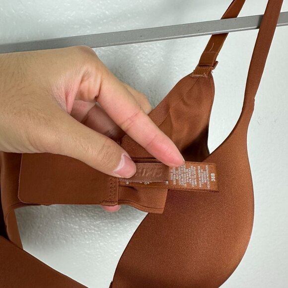 Skims Ultimate Teardrop Push Up Bra 36B Burnt Orange Everyday Lightweight - Picture 3 of 5